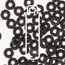 3.8x1mm Czech O Beads - Jet - 8.1gm
