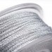 1mm Silver Polyester Braided Metallic Cord - 30m Roll
