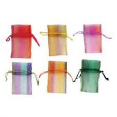 3x4" Assorted Plaid Organza Bags - Pack of 12