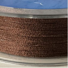 .3mm Polyester Imitation Silk Beading or Tassel Thread - Metallic Brown - 25m spool
