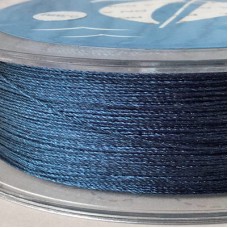 .3mm Polyester Imitation Silk Beading or Tassel Thread - Navy Blue - 25m spool