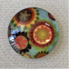 25mm Art Glass Backed Cabochons - Botanica Series 5 - Each