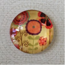 25mm Art Glass Backed Cabochons - Botanica Series 9 - Each