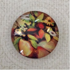 25mm Art Glass Backed Cabochons - Maple Leaf Series 11 - Each