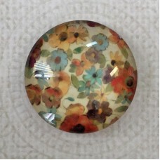 25mm Art Glass Backed Cabochons - Maple Leaf Series 12 - Each