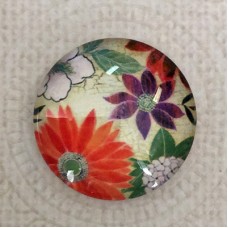 25mm Art Glass Backed Cabochons - Maple Leaf Series 5 - Each