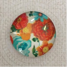 25mm Art Glass Backed Cabochons - Maple Leaf Series 7 - Each