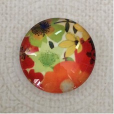 25mm Art Glass Backed Cabochons - Maple Leaf Series 8 - Each