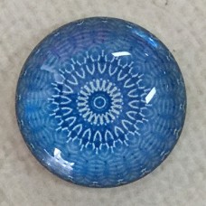 20mm Art Glass Cabochons - Blues Mix 4 - Each