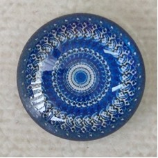 20mm Art Glass Cabochons - Blues Mix 5 - Each