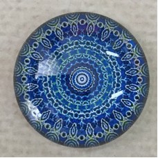 20mm Art Glass Cabochons - Blues Mix 8 - Each