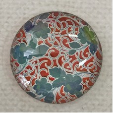 25mm Art Glass Backed Cabochons - Tie Dye Flowers 1 - Each