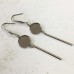 12mm ID 304 Stainless Steel Earring Bezel Settings - 25mm drop