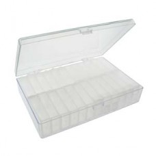 Beadsmith Bead Storage System - Clear Box with 24 Flip Top Storage Containers