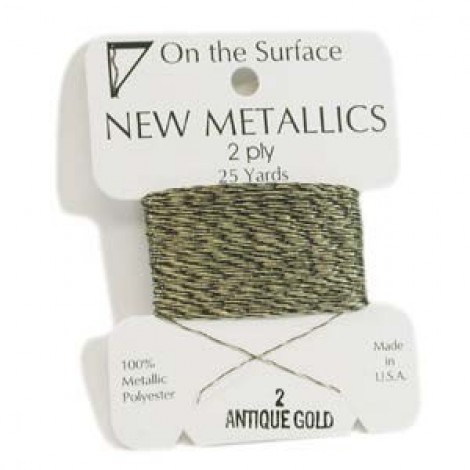 On the Surface Metallic Thread - Ant Gold - 25yd