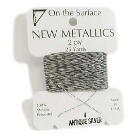 On the Surface Metallic Thread - Ant Silver - 25yd