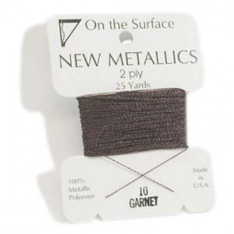 On the Surface Metallic Thread - Garnet - 25yd