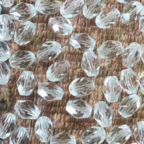 8x6mm Crystal Czech Fire Polished Ovals - Pack of 20 8x6mm Crystal Czech Fire Polished Ovals - Pack of 20