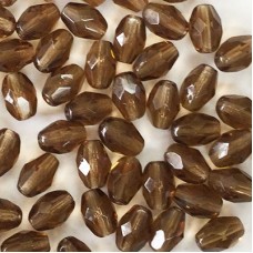 8x6mm Smoky Topaz Fire Polished Ovals - Pack of 20