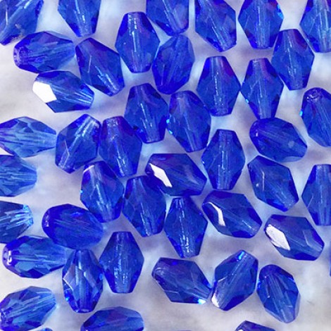 8x6mm Sapphire Fire Polished Ovals - Pack of 20 8x6mm Sapphire Fire Polished Ovals - Pack of 20