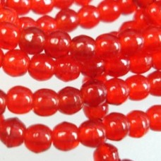 3mm Czech Round Beads - Light Siam Ruby - Pack of 100