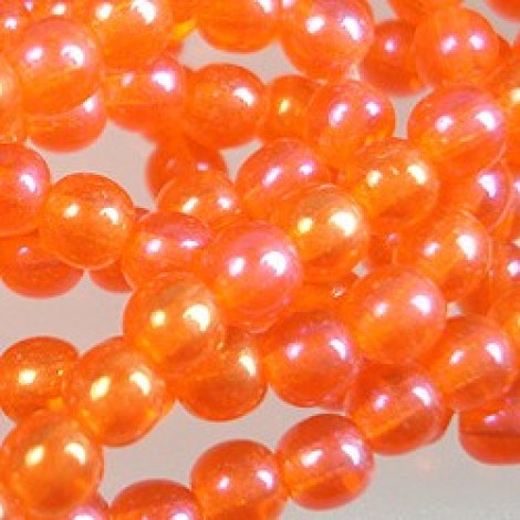 4mm Czech Round Beads - Luster Iris Hyacinth - Pack of 100