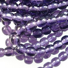 4mm Czech Round Beads - Tanzanite