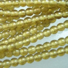 3mm Czech Round Beads - Dark Olivine - Pack of 50