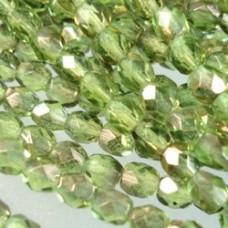4mm Czech Firepolish Beads - Copper Olivine - Pack of 50