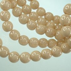 6mm Czech Round Beads - Opaque Luster Champagne