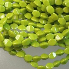 5x3mm Czech Pinch Beads - Opaque Olivine - Pack of 50