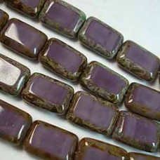 8x12mm Cz Table Cut Rectangles - Op Amethyst/Picasso