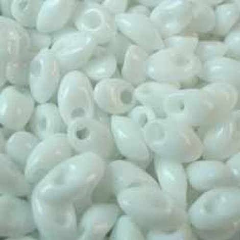 Miyuki Long Magatama Drops - Opaque White - 12.5gm