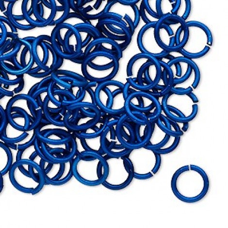 8mm 17ga Hard Anodized Aluminium Jumprings - Dk Blue - Pack of 100 8mm 17ga Hard Anodized Aluminium Jumprings - Dk Blue - Pack of 100