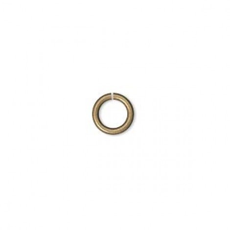 8mm 16ga Antique Gold Plated Brass Jumprings - Pack of 50