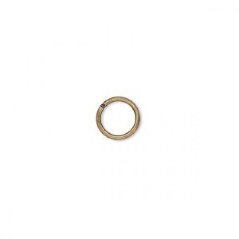 8mm 18ga Antique Gold Plated Brass Open Jumprings - Pack of 20 8mm 18ga Antique Gold Plated Brass Open Jumprings - Pack of 20