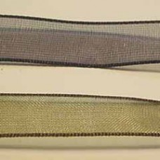 9 -10mm Black Organza Ribbon - Per metre