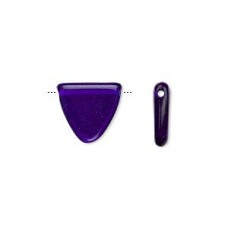 13x12mm Czech Glass Flat Triangles - Transp Cobalt - Pack of 10