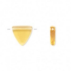 13x12mm Czech Glass Flat Triangles - Transp Honey