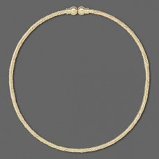 3.5mm 16in Gold Plated Twisted Neckwire w/Ball Ends