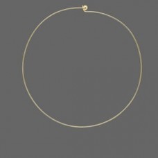 1mm 16" Gold Plated Neckwire with Ball Screw