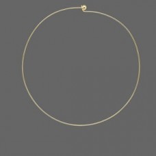 1mm 16" Gold Plated Neckwire with Ball Screw - Each