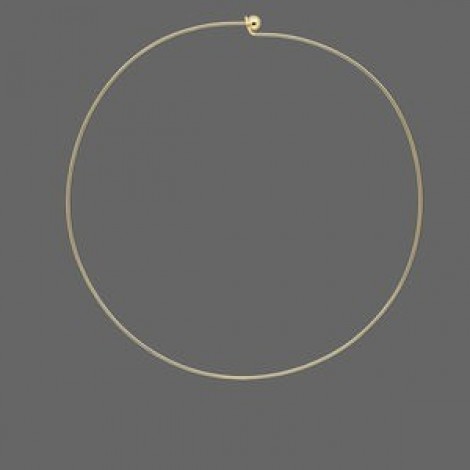 1mm 16" Gold Plated Neckwire with Ball Screw