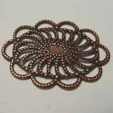 19x26mm Antique Copper Oval Filigrees - Pack of 2