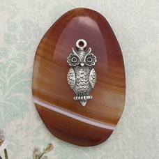 Angel Findings - Owl Charm Medium - 28x12mm - Each