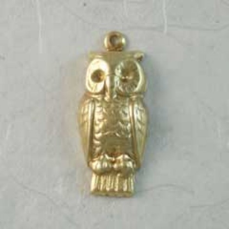 22x8mm Medium Owl Raw Brass Charm - Pack of 10 22x8mm Medium Owl Raw Brass Charm - Pack of 10