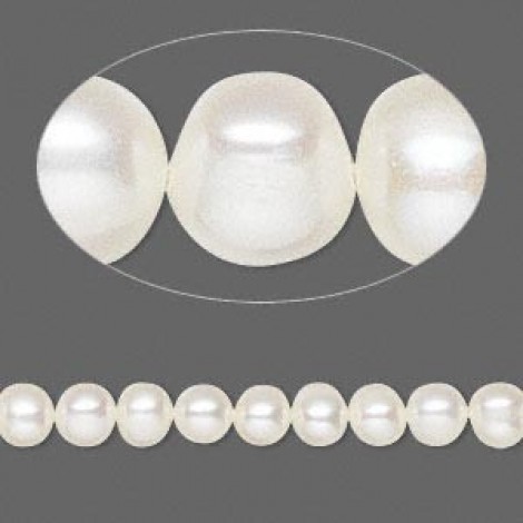 5-5.5mm White Lotus Cultured Pearls