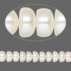 6.5-7mm White Cultured Button Pearls - 16" Strand (40cm)