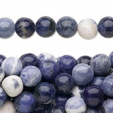 8mm Sodalite Round Gemstone Beads - 16" Strand