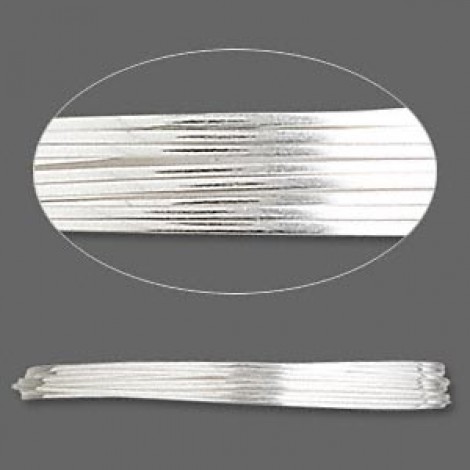 20ga (0.8mm) Sterling Silver Half Hard Half Round Wire - 5ft (1.52m)